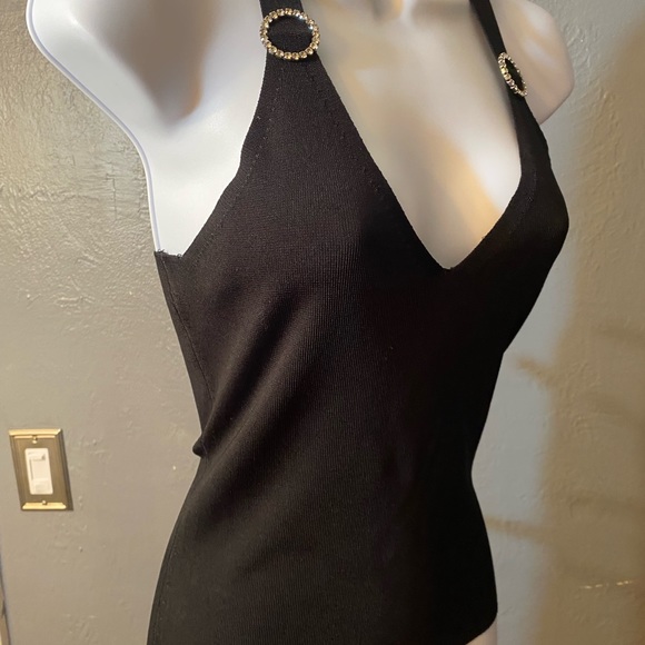 INC INTERNATIONAL CONCEPTS Black Sweater Cami/Tank With rhinestone Detail - Picture 5 of 16